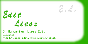 edit liess business card